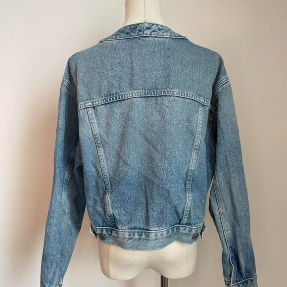 Ag Womens Collarless Cropped Denim Jacket | Women’s Size Small - Picture 2 of 4